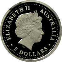  5 долларов 2003 года, Австралийская коала, фото 1 