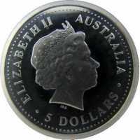  5 долларов 2005 года, Австралийская коала, фото 1 