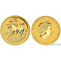  100 долларов 2014 года “Лунар II – Год Лошади”(золото, Австралия), фото 1 