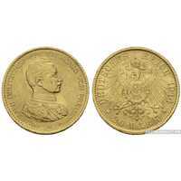  20 марок 1914 года “Вильгельм ІІ в мундире”(золото, Германия), фото 1 
