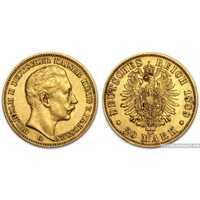  20 марок 1889 года “Вильгельм ІІ”(золото, Германия), фото 1 