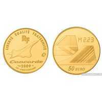  50 евро 2009 год, Золотая монета Франции – “Конкорд”, фото 1 