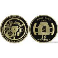  10 евро 2006 года, Золотая монета Франции – «1-й гран-при Ле Манш», фото 1 