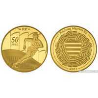  50 евро 2009 года, Золотая монета Франции – «Регби», фото 1 