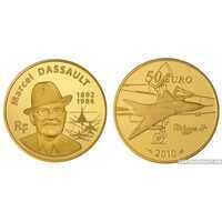  50 евро 2010 года, Золотая монета Франции – “Марсель Дассо”, фото 1 