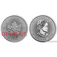  5 долларов 2016 года «Кленовый лист»(серебро, Канада) ОПТ, фото 1 