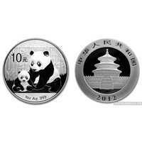  10 юань 2012 года «Панда»(серебро, Китай), фото 1 