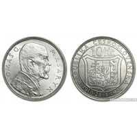  10 крон «10 лет Независимости»(серебро, Чехословакия), фото 1 