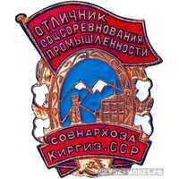  «Отличник соцсоревнования совнархоза Киргизской ССР», знаки и жетоны героев труда и ударников первых пятилеток, фото 1 