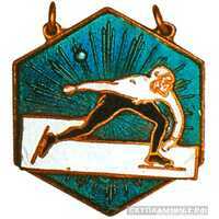  Призовой жетон по конькобежному спорту ЛЭТИ, спортивные знаки и жетоны, фото 1 