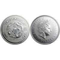  10 долларов Елизавета II. Лунар. Год Дракона. 2000, фото 1 
