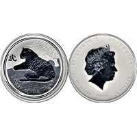  1 доллар Елизавета II. Лунар. Год Тигра. 2010 год, фото 1 