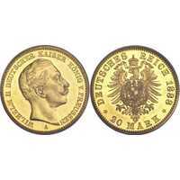  20 марок Вильгельм II. Пруссия. 1888-1889, фото 1 