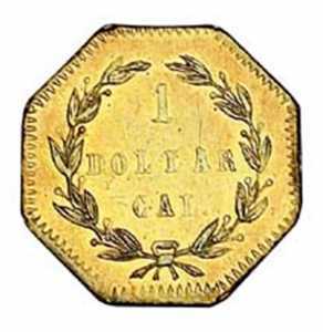  1 доллар 1875-1876 годов, Голова индейца (восьмиугольная), фото 2 