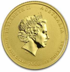  15 долларов 2008 года, Год мыши - цветная, фото 1 