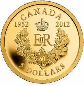  5 долларов 2012 года, 60 лет правлению Елизаветы II, фото 2 