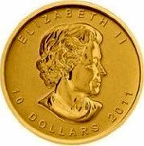  10 долларов 2011 года, Кленовый лист, фото 1 