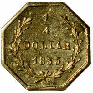  1/4 доллара 1855-1870 годов, Свобода (восьмиугольная), фото 2 