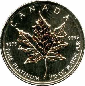  5 долларов 1990-1999 годов, Кленовый лист, фото 2 