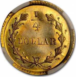  1/4 доллара 1854 года, Свобода (круглая), фото 2 