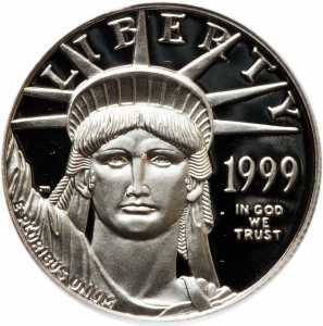  50 долларов 1999 года, Американский платиновый орел - Водно-болотные угодья, фото 1 