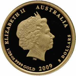  5 долларов 2009 года, 1995 На ветке, голова влево, фото 1 