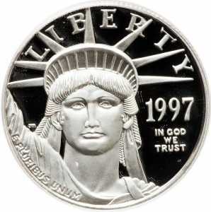  50 долларов 1997-2008 годов, Американский платиновый орел, фото 1 