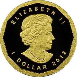  1 доллар 2012 года, Три кленовых листа, фото 1 