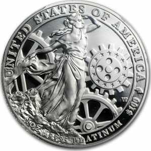  100 долларов 2013 года, Американский платиновый орел - Содействие общему благосостоянию, фото 2 