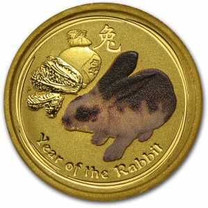  5 долларов 2011 года, Год кролика - цветная, фото 2 