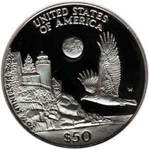  50 долларов 1998 года, Американский платиновый орел - Новая Англия, фото 2 