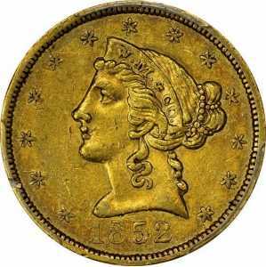  5 долларов 1852 года, Васс Молитор, фото 1 
