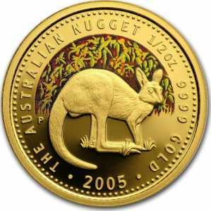  50 долларов 2005 года, Кенгуру - буква монетного двора, фото 2 
