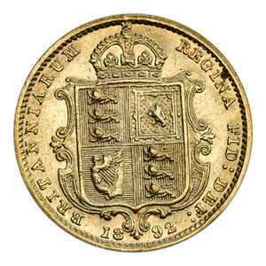  1/2 Фунт 1892 года, полусоверен, фото 2 