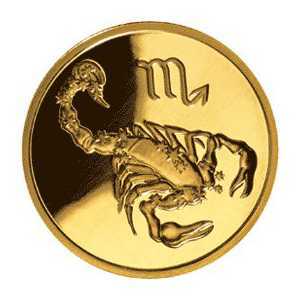 50 рублей 2003 год (золото, Скорпион), фото 2 