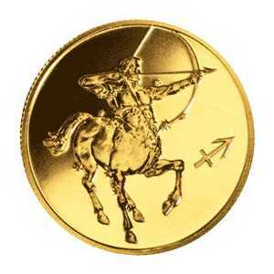  50 рублей 2003 год (золото, Стрелец), фото 2 
