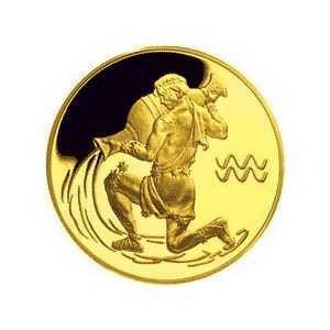  50 рублей 2004 год (золото, Водолей), фото 2 
