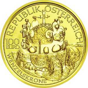  100 Евро 2011 года, Корона святого Вацлава, фото 1 