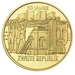  1000 Шиллингов 1995 года, 50 лет Второй Республике, фото 2 