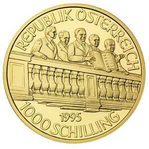  1000 Шиллингов 1995 года, 50 лет Второй Республике, фото 1 
