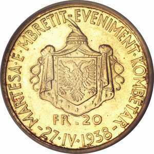  20 франга ари 1938 года, Свадьба Короля Зогу I, фото 1 