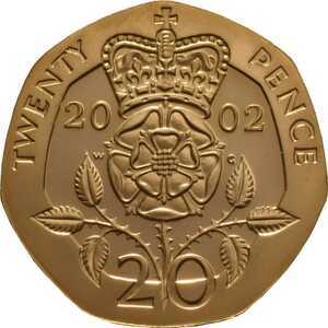  20 пенсов 2002-2008г, Регулярный выпуск, фото 2 
