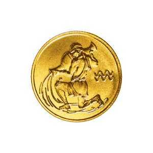  25 рублей 2003 год (золото, Водолей), фото 2 
