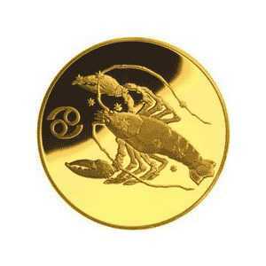  50 рублей 2004 год (золото, Рак), фото 2 