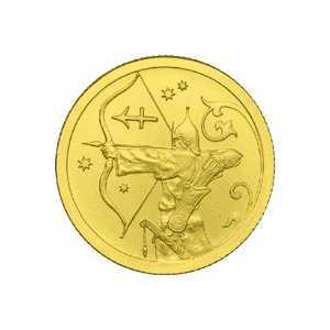  25 рублей 2005 год (золото, Стрелец), фото 2 