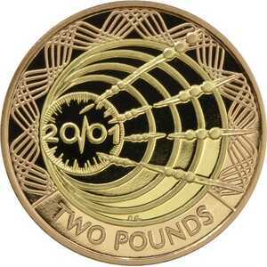  2 фунта 2001г, 100 лет трансатлантическому радио, фото 2 