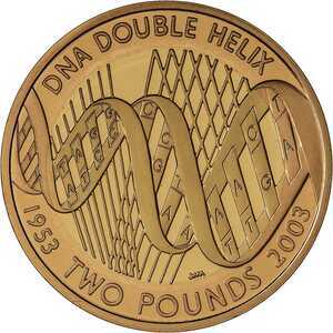  2 фунта 2003г, 50 лет открытию структуры ДНК, фото 2 
