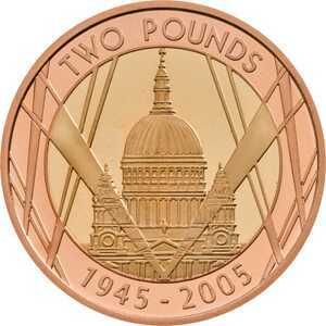 2 фунта 2005г, 60 лет окончанию Второй мировой войны, фото 2 