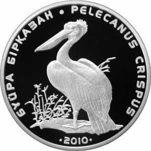  500 тенге 2010 года, Кудрявый пеликан, фото 2 