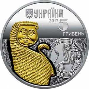  5 гривен 2017 года, Лев, фото 1 